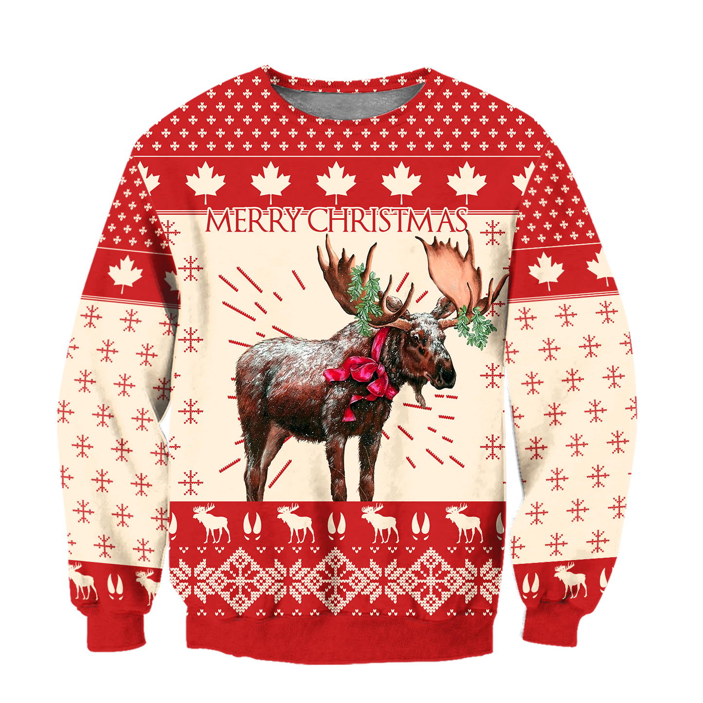 Christmas Reindeer Pi191001-Apparel-NNK-Sweat Shirt-S-Vibe Cosy™