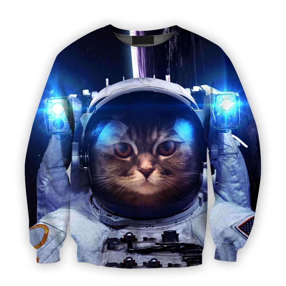 3D all over print space cat-Apparel-HbArts-Sweatshirt-S-Vibe Cosy™