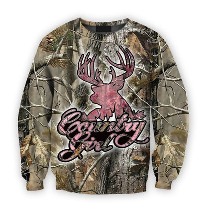 All Over Printed Country Girl Camo Shirts-Apparel-HbArts-Hoodies-S-Vibe Cosy™