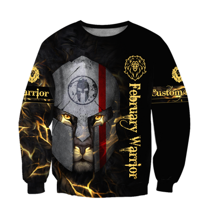 February Spartan Lion Warrior 3D All Over Printed Unisex Shirts