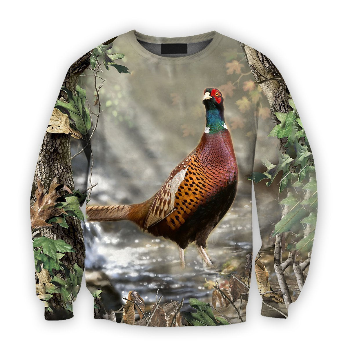 All Over Printed Pheasant Hunting Camo Shirts-Apparel-HbArts-Sweatshirt-S-Vibe Cosy™