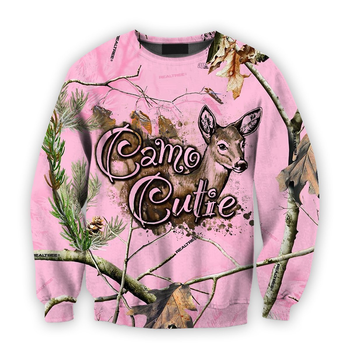 All Over Printed Country Girl Pink Camo Shirts-Apparel-HbArts-Sweatshirt-S-Vibe Cosy™