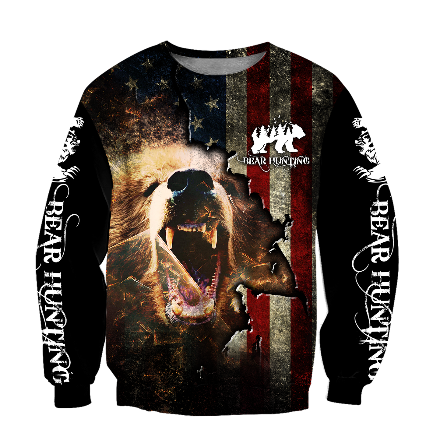 Bear hunter camo 3D all over printed shirts for men and women Pi111202 PL-Apparel-PL8386-sweatshirt-S-Vibe Cosy™