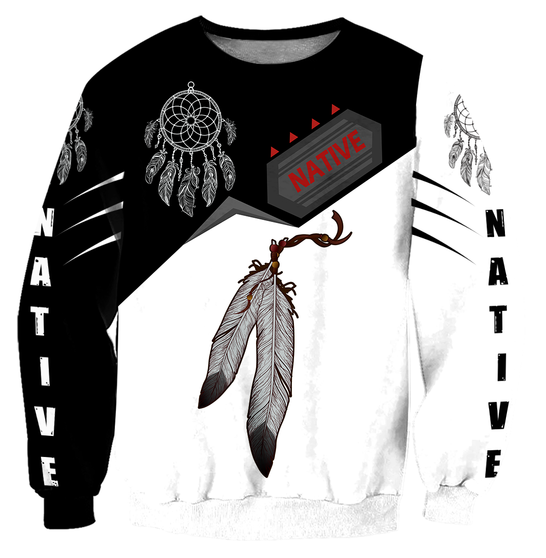 Premium Native American Feather All Over Printed Shirts For Men And Women MEI