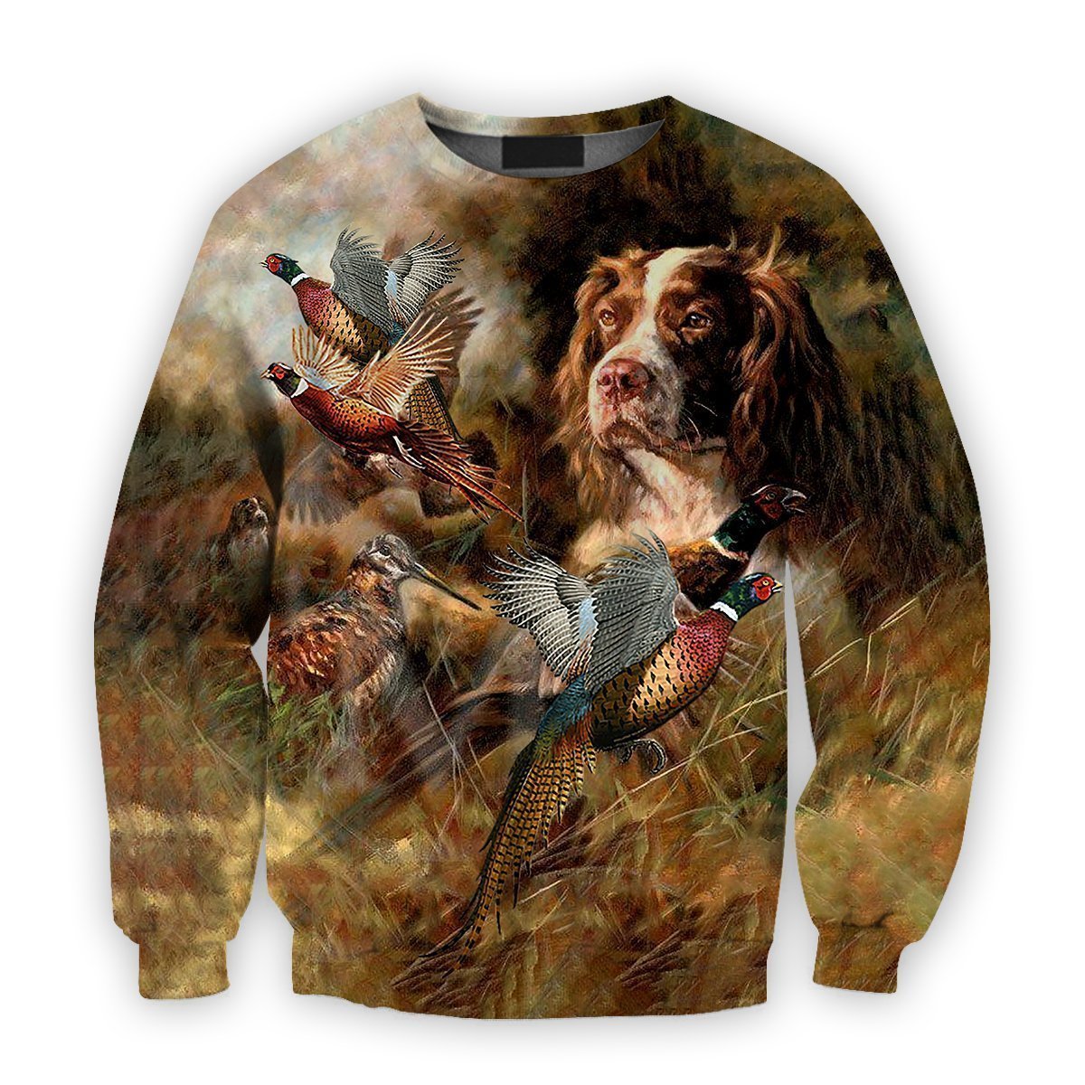 All Over Print Hunting Dog Shirts-Apparel-HbArts-Sweatshirt-S-Vibe Cosy™