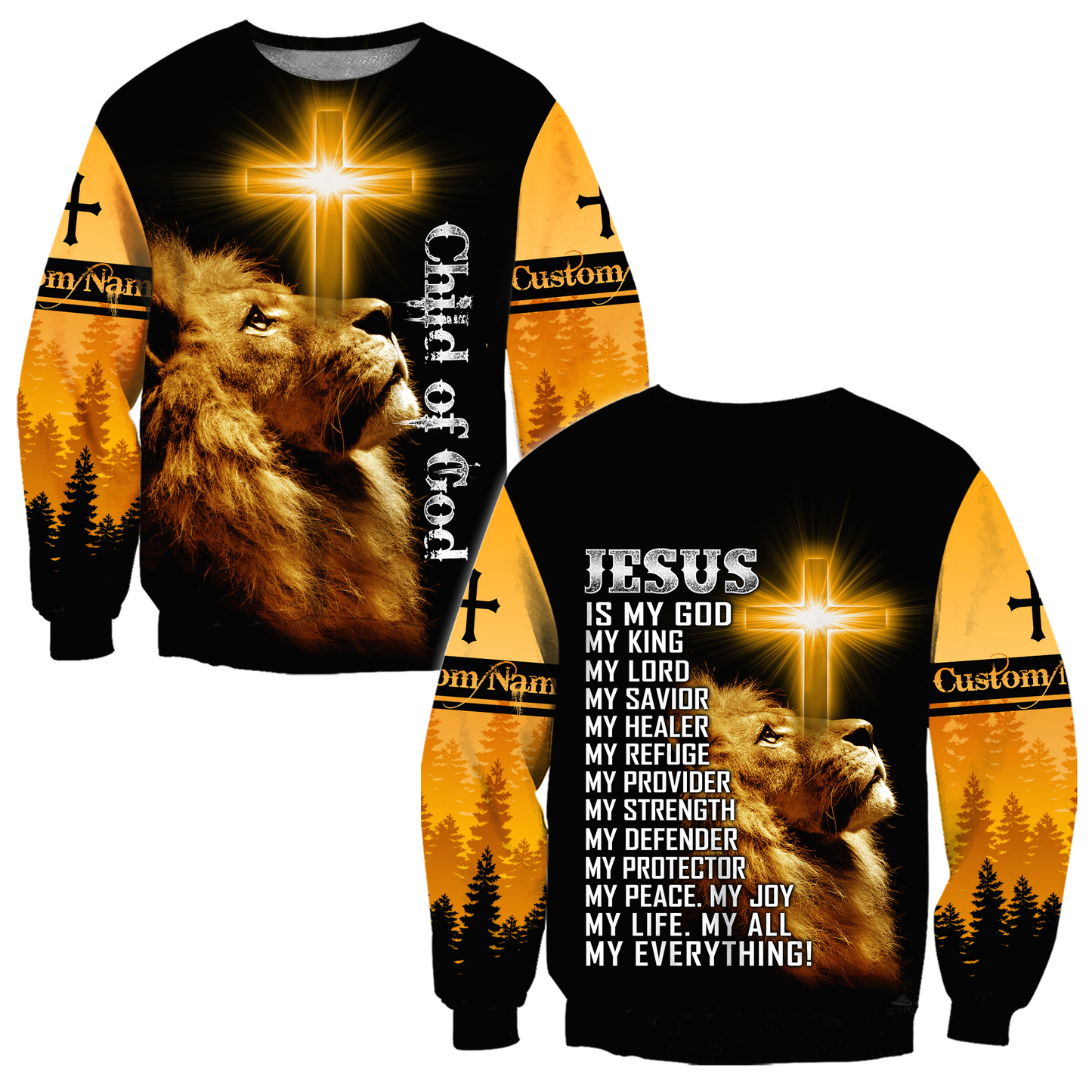 Child Of God Custome Name 3D All Over Printed Shirts For Men and Women Pi15102004
