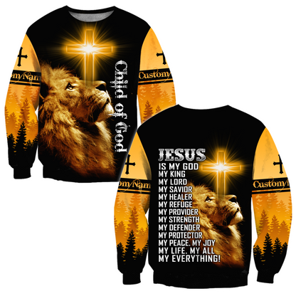 Child Of God Custome Name 3D All Over Printed Shirts For Men and Women Pi15102004