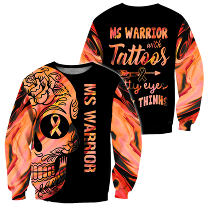 Multiple sclerosis warrior 3d hoodie shirt for men and women-Apparel-HG-Sweater-S-Vibe Cosy™