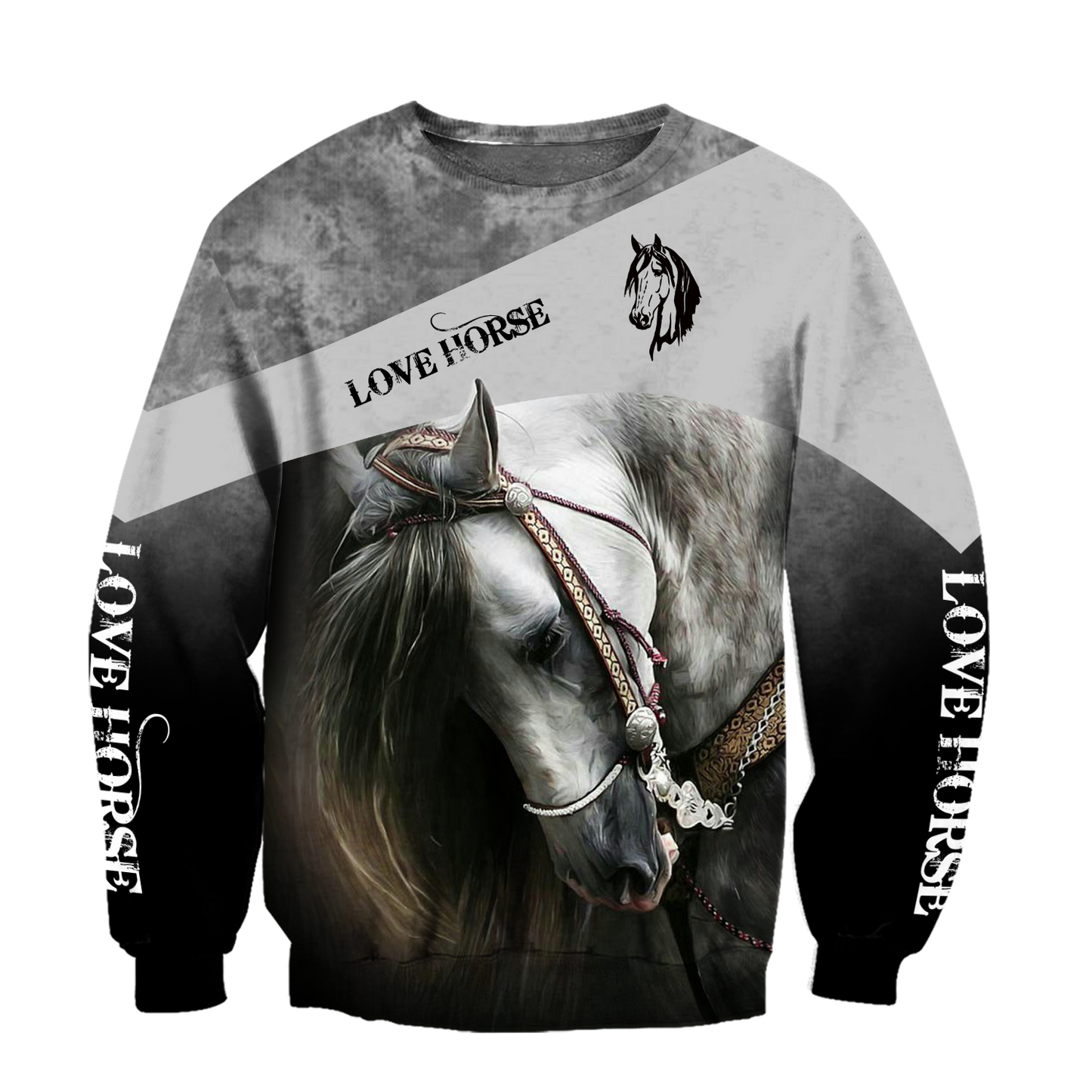 Beautiful Horse 3D All Over Printed shirt for Men and Women Pi070101-Apparel-MP-Sweat Shirt-S-Vibe Cosy™
