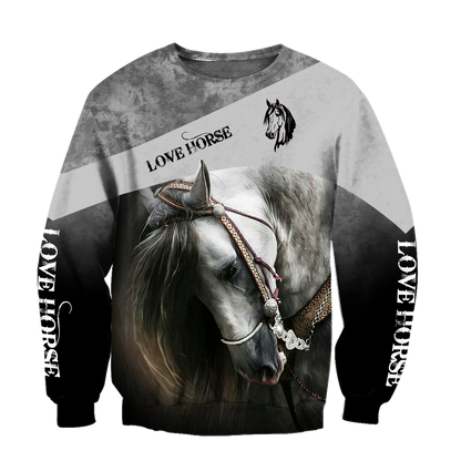 Beautiful Horse 3D All Over Printed shirt for Men and Women Pi070101-Apparel-MP-Sweat Shirt-S-Vibe Cosy™