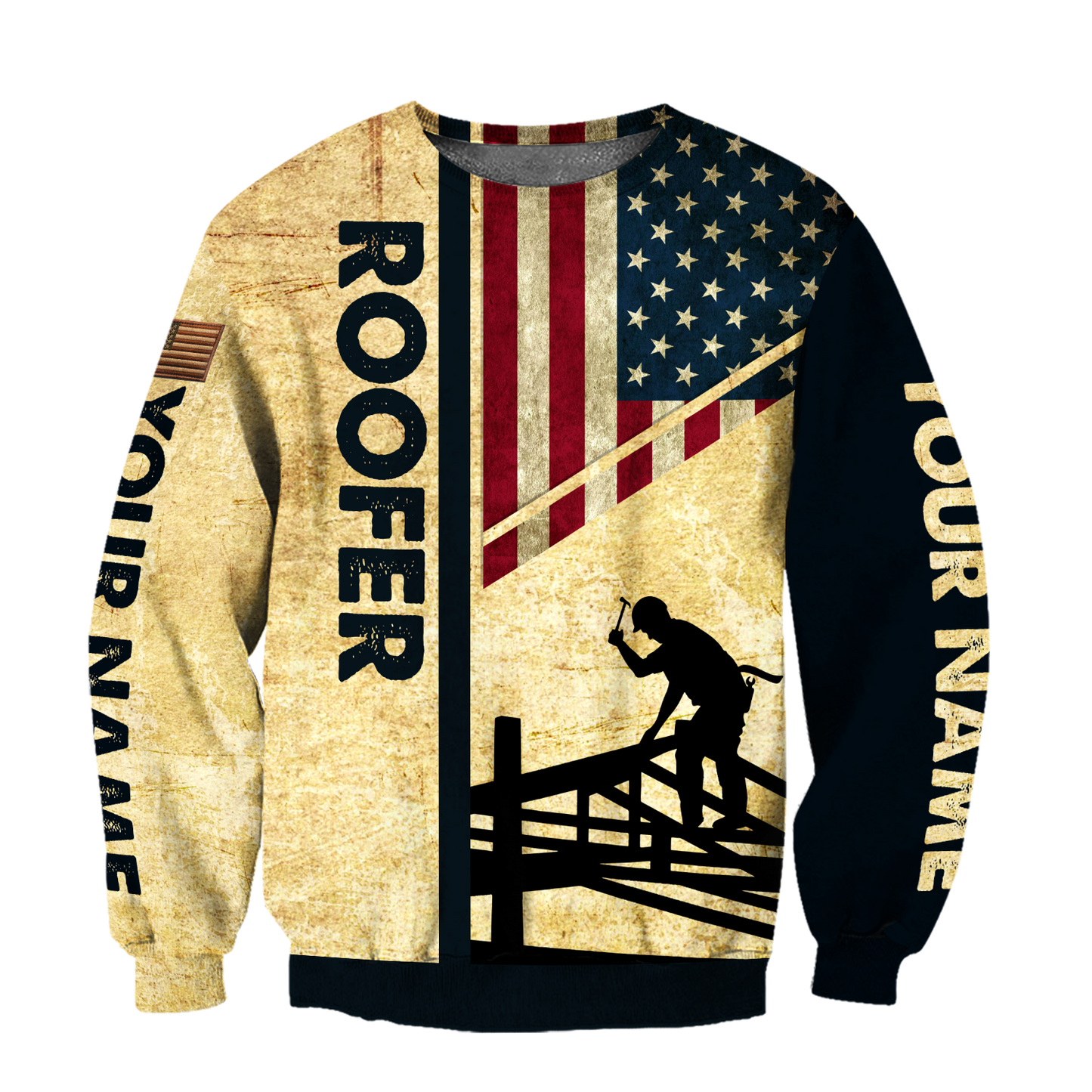 Personalized American Roofer All Over Printed Hoodie For Men MEI