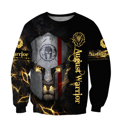 August Spartan Lion Warrior 3D All Over Printed Unisex Shirt