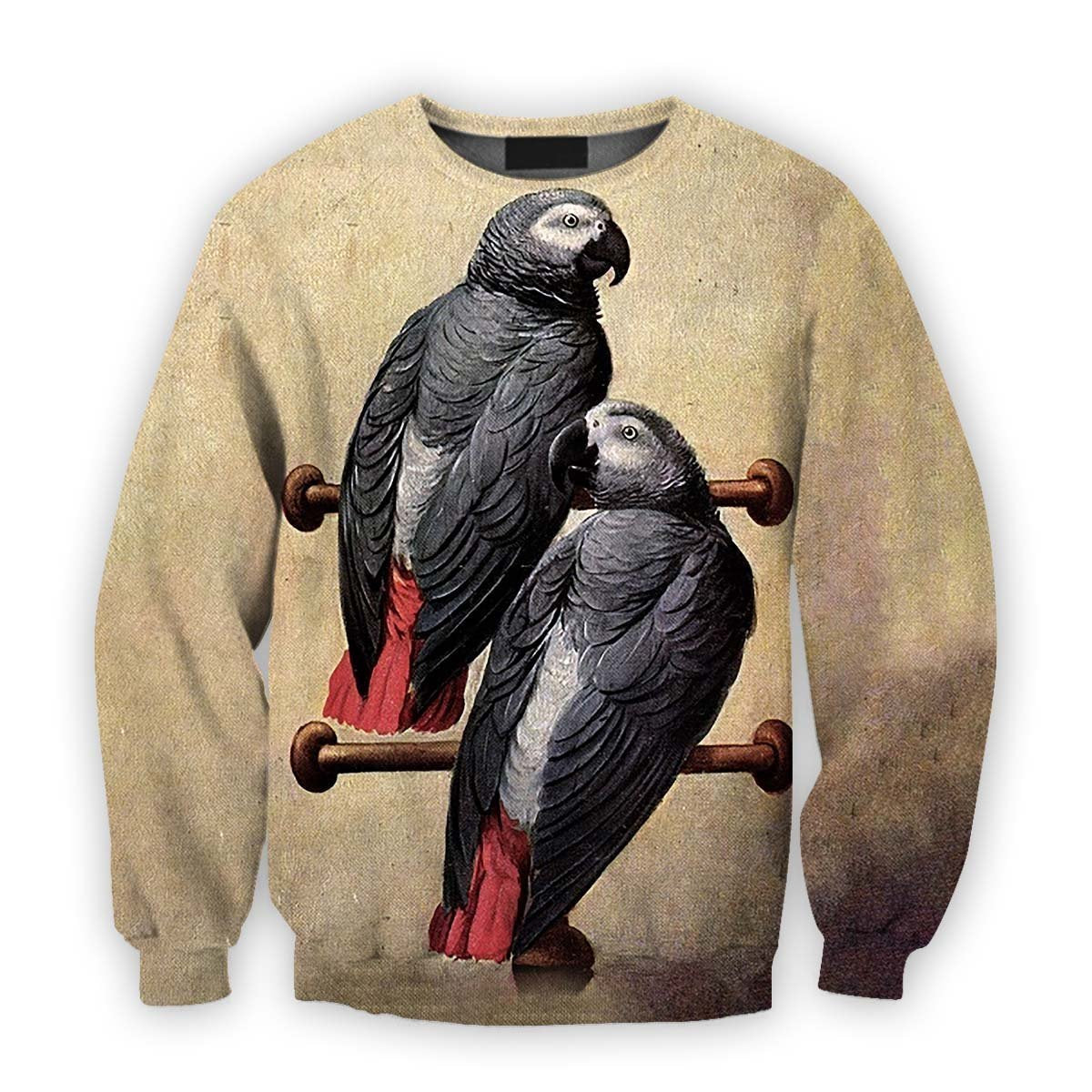 All Over Printed Parrots Shirts H395-Apparel-HbArts-Sweatshirt-S-Vibe Cosy™