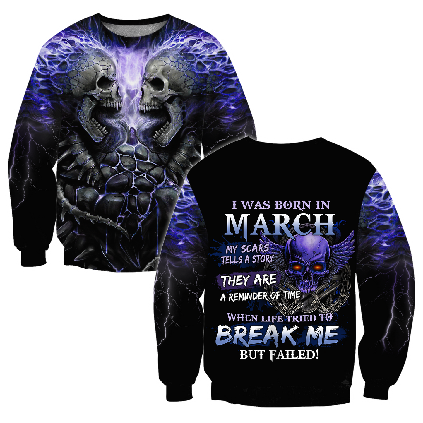 March Guy Skull 3D All Over Printed Shirts Pi24102003ST