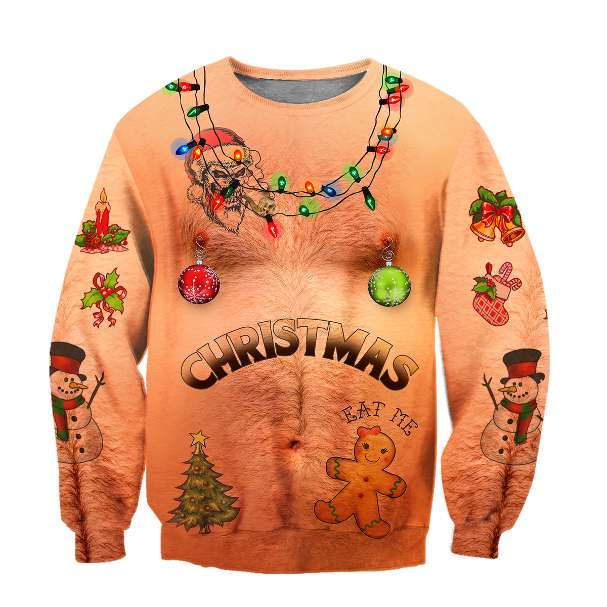 Real Skin Christmas Accessories All Over Printed Pi081001-Apparel-HP Arts-Sweatshirt-S-Vibe Cosy™