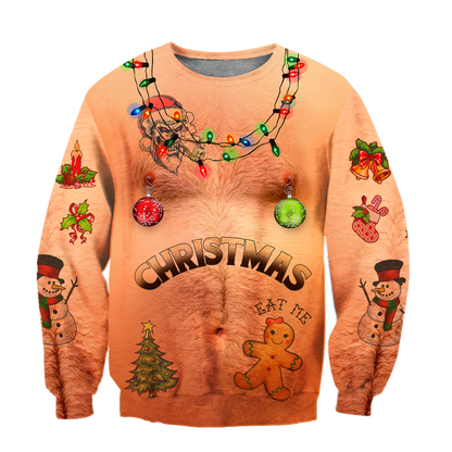 Real Skin Christmas Accessories All Over Printed Pi081001-Apparel-HP Arts-Sweatshirt-S-Vibe Cosy™