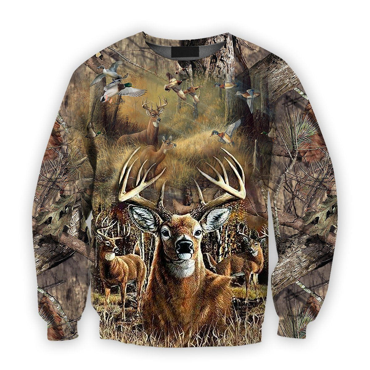 3D All Over Printed Love Hunting Camo Hoodie-Apparel-HbArts-Sweatshirt-S-Vibe Cosy™