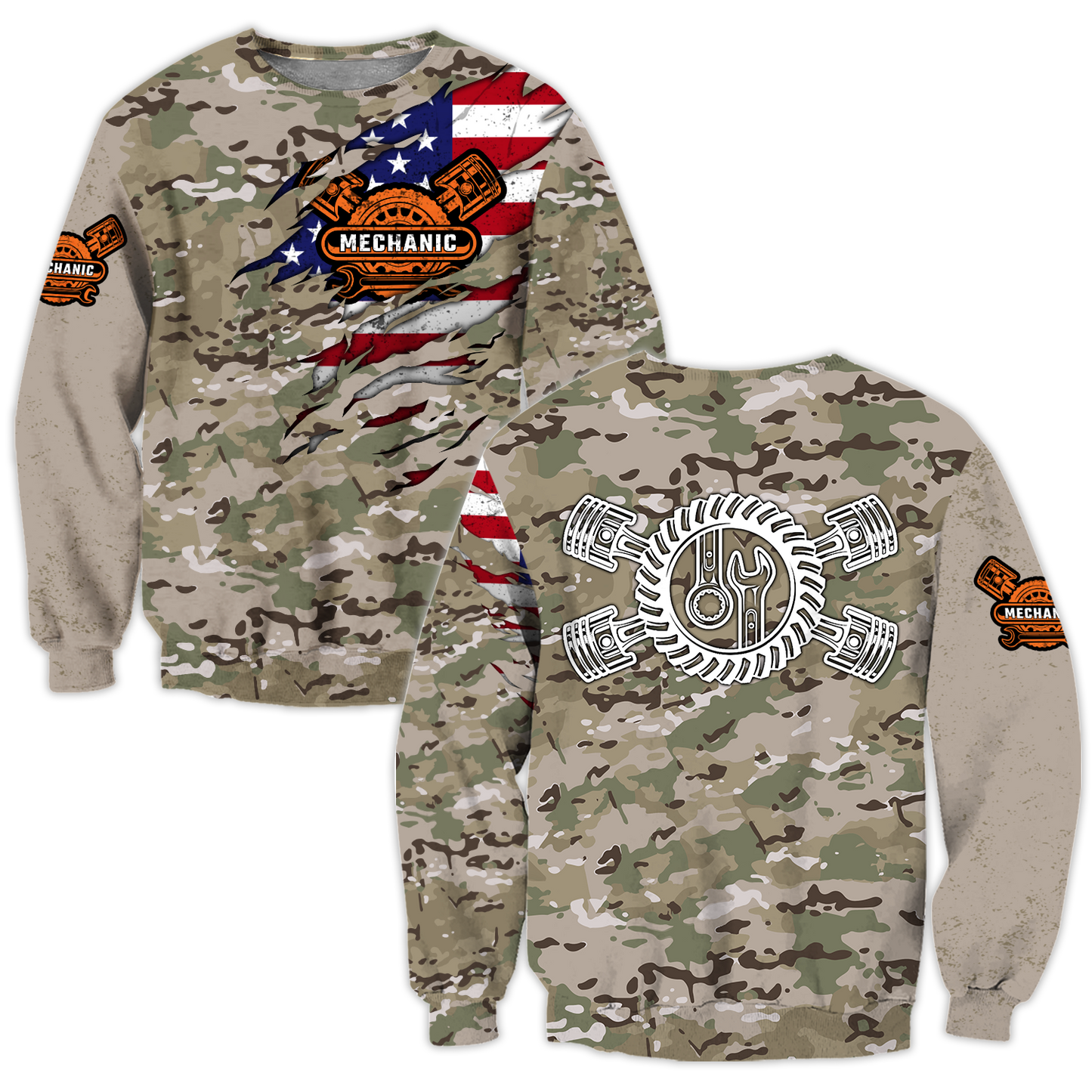 Mechanic Camo 3D All Over Printed Hoodie For Men and Women Pi15092005S2