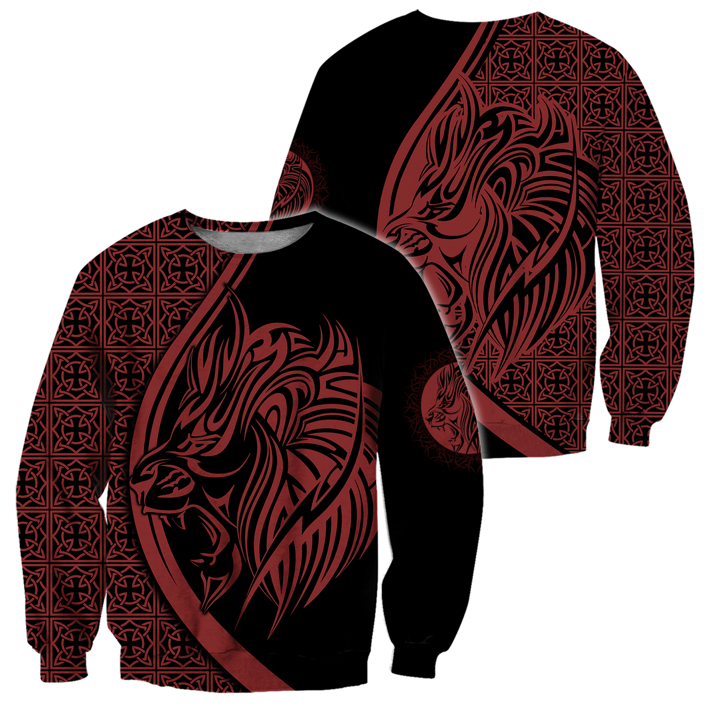 Lion Tattoo Hoodie T Shirt For Men and Women HAC080605-NM-Apparel-NM-Sweatshirts-S-Vibe Cosy™