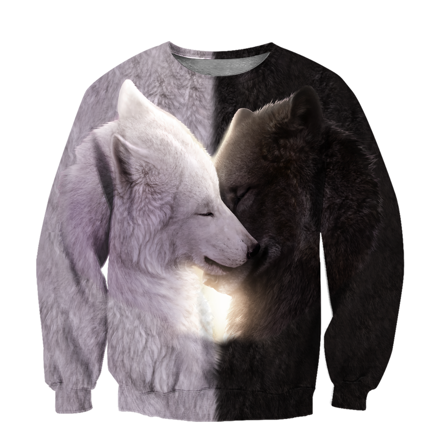 Wolf black and white hoodie shirt for men and women HAC040904