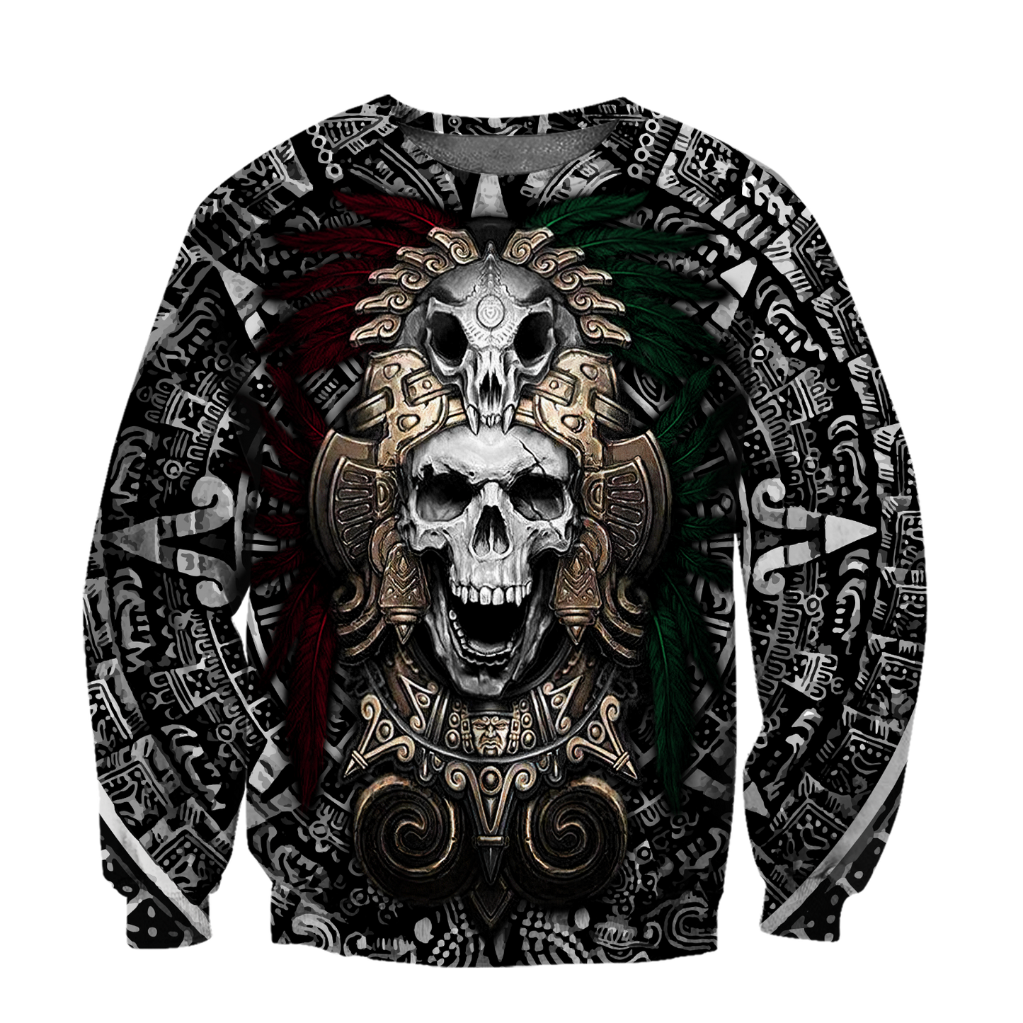 Aztec Skull By ML-Apparel-ML-SweatShirts-S-Vibe Cosy™