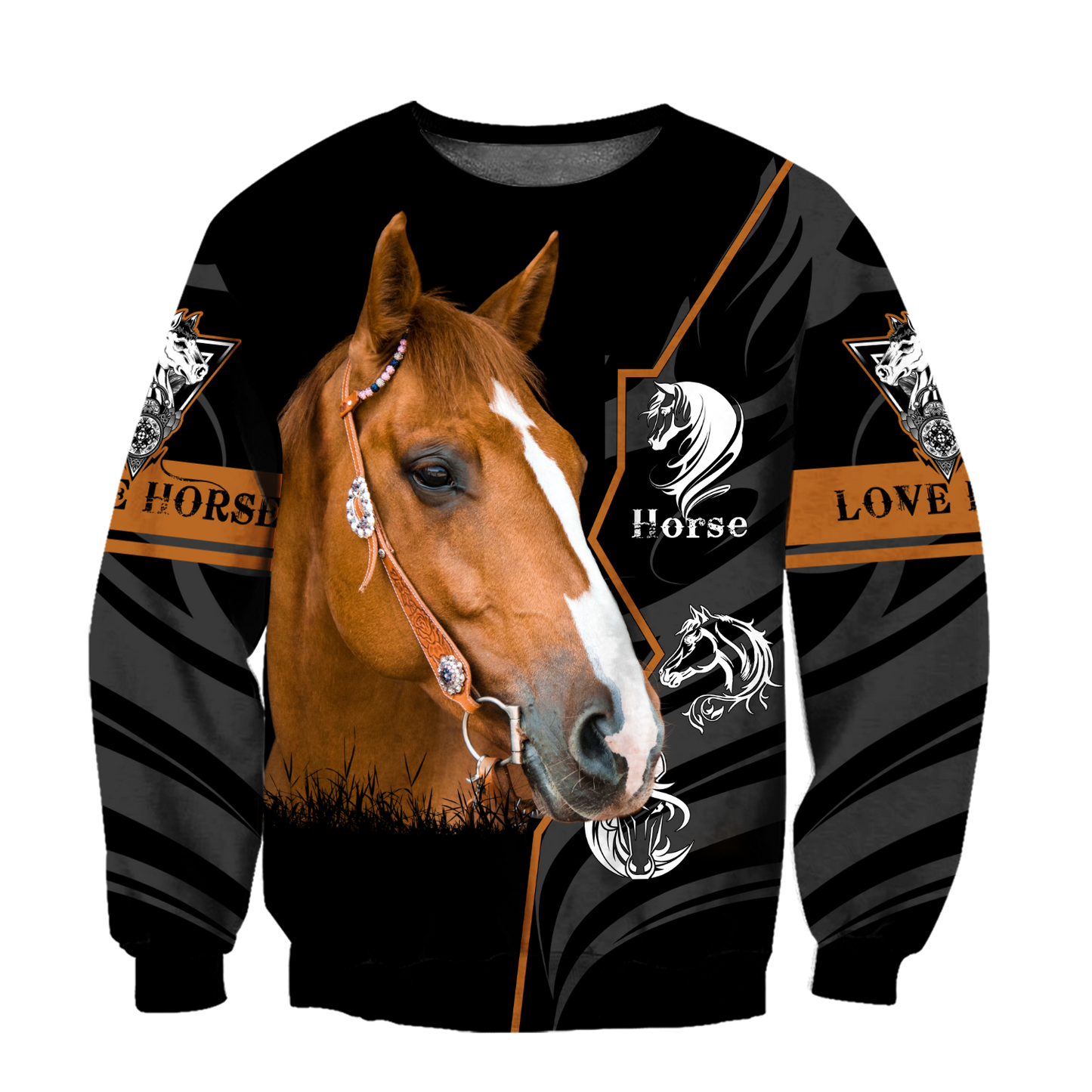 Beautiful Horse 3D All Over Printed shirt for Men and Women Pi040106-Apparel-TA-Sweat Shirt-S-Vibe Cosy™
