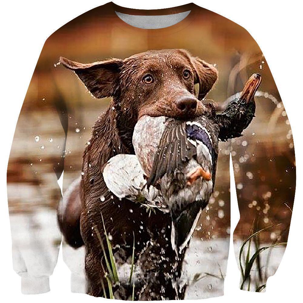 All Over Printed Flat Coated Retriever-Apparel-HbArts-Sweatshirt-S-Vibe Cosy™