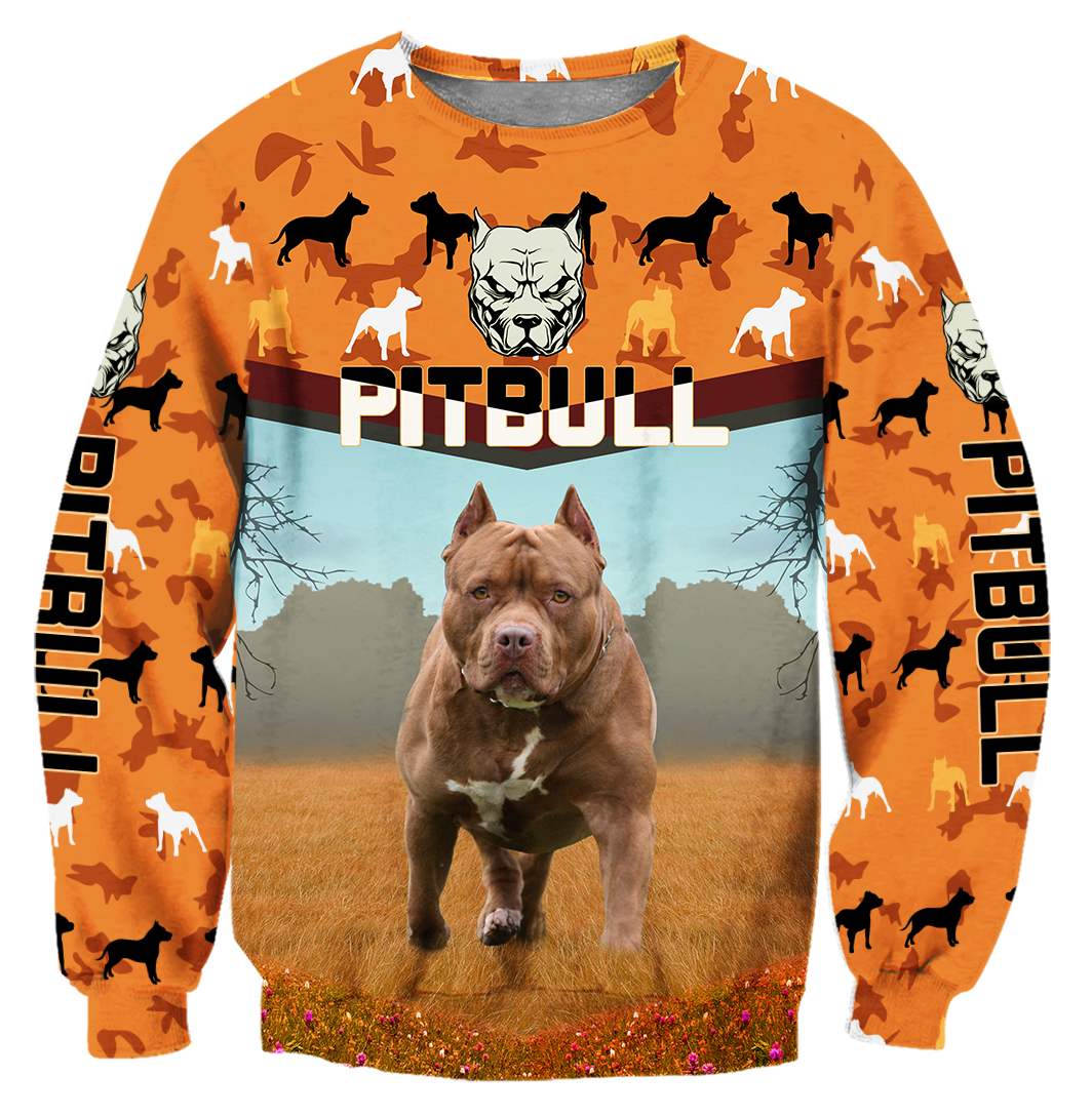 Pitbull 3d hoodie shirt for men and women HVT07112002