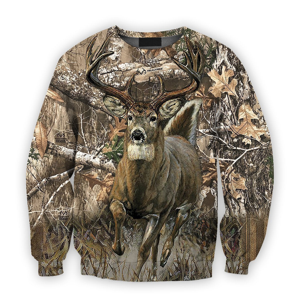 All Over Printed Whitetail Deer Camo Shirts-Apparel-HbArts-Sweatshirt-S-Vibe Cosy™