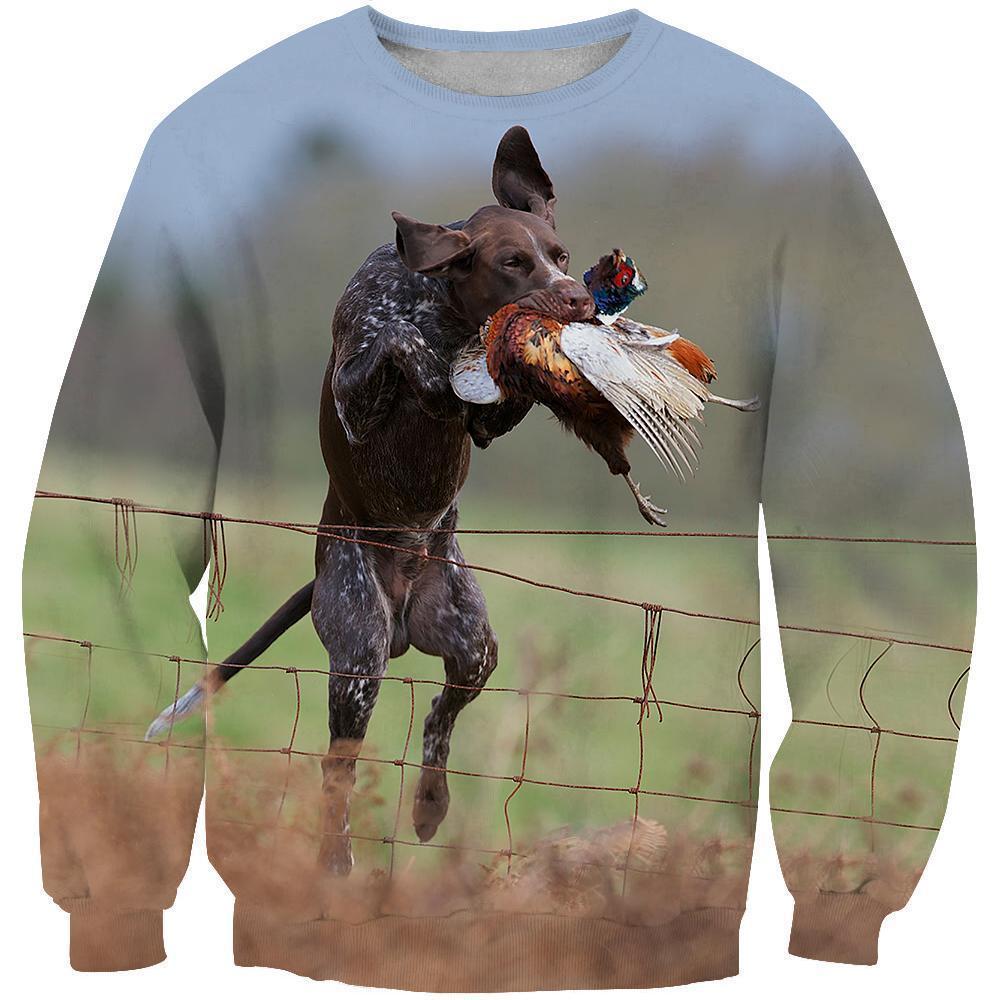 All Over Print Hunting Pointer Dog-Apparel-HbArts-Sweatshirt-S-Vibe Cosy™