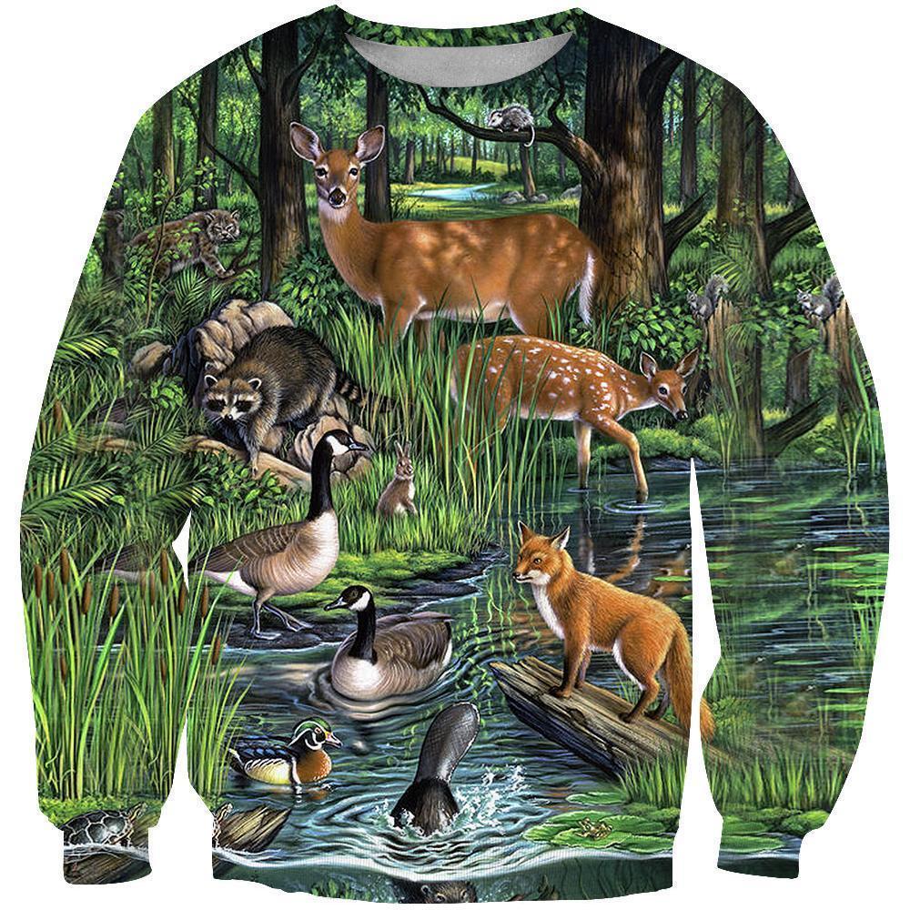 All Over Printed Hunting Seasons Shirts-Apparel-HbArts-Sweatshirt-S-Vibe Cosy™