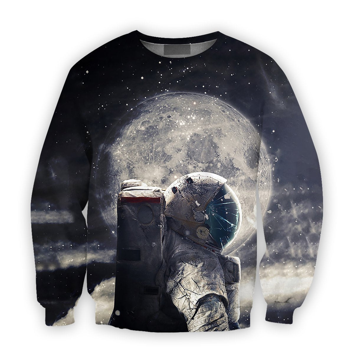 3D all over print astronaut in the moon-Apparel-HbArts-Sweatshirt-S-Vibe Cosy™