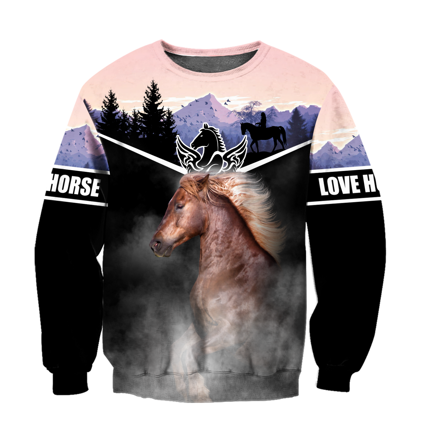 Love Horse 3D All over print for Men and Women shirt Pi030103-Apparel-NNK-Sweat Shirt-S-Vibe Cosy™
