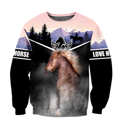 Love Horse 3D All over print for Men and Women shirt Pi030103-Apparel-NNK-Sweat Shirt-S-Vibe Cosy™