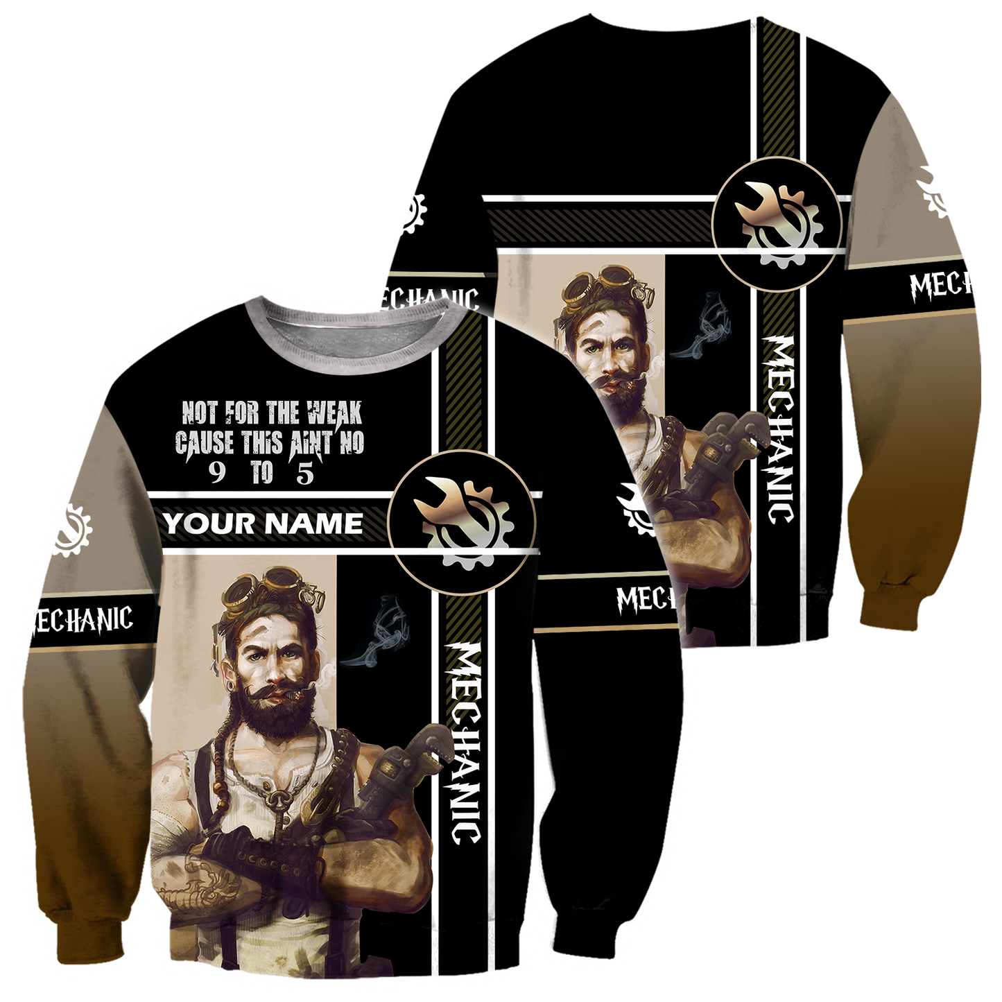 Mechanic Steampunk All Over Printed Hoodie For Men and Women HVT23102002