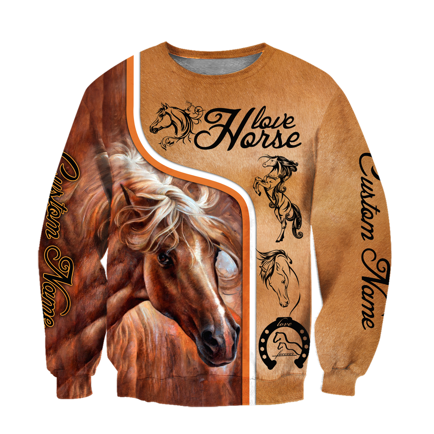 Personalized Love Horse  3D All Over Printed Unisex Shirts Pi112038