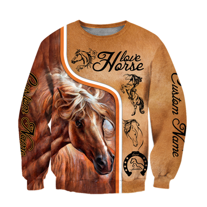 Personalized Love Horse  3D All Over Printed Unisex Shirts Pi112038