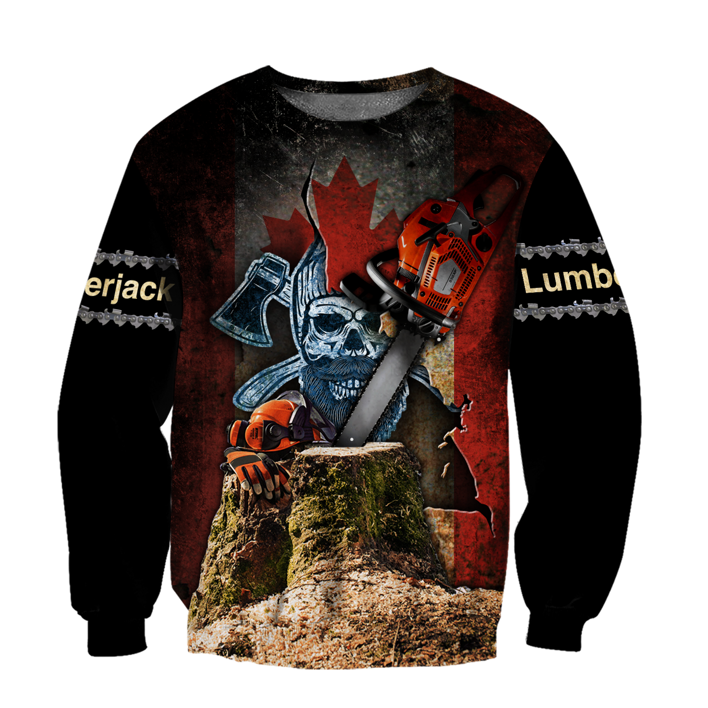 Beautiful Chainsaw Canadian Flag Art 3D All Over Printed Shirts Pi281102-Apparel-MP-Hoodie-S-Vibe Cosy™