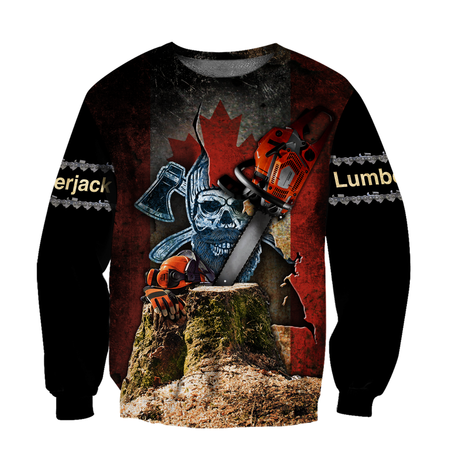 Beautiful Chainsaw Canadian Flag Art 3D All Over Printed Shirts Pi281102-Apparel-MP-Hoodie-S-Vibe Cosy™