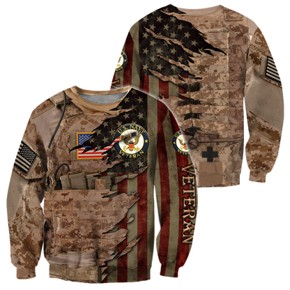 Proud to be United States Navy SEALs Veteran 3D All Over Printed Shirts For Men and Women HAC210803