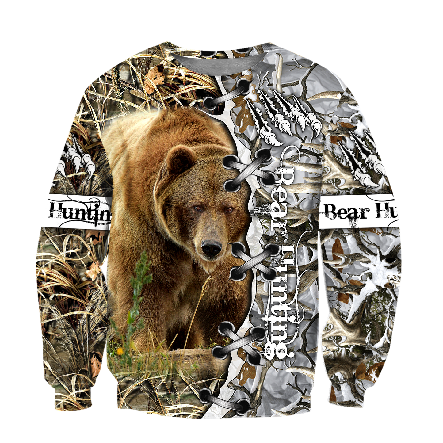 BEAR HUNTING CAMO 3D ALL OVER PRINTED SHIRTS FOR MEN AND WOMEN Pi061202 PL-Apparel-PL8386-sweatshirt-S-Vibe Cosy™
