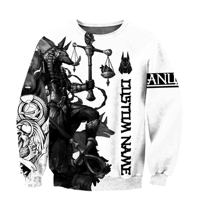 Anubis Ancient Egypt Tattoo Customize 3D All Over Printed Unisex Hoodie ML