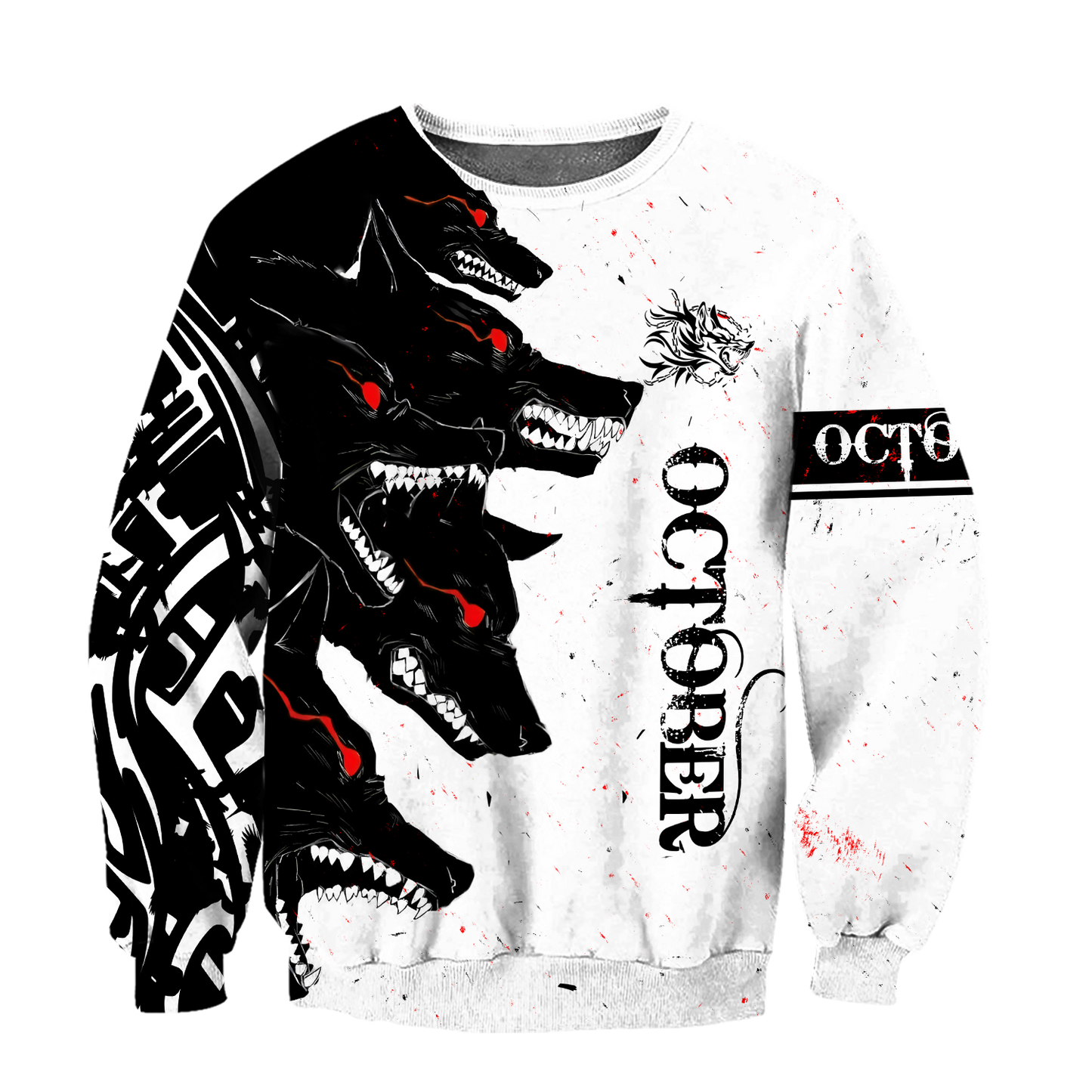 The Dark Wolf October 3D All Over Printed Unisex Deluxe Hoodie ML
