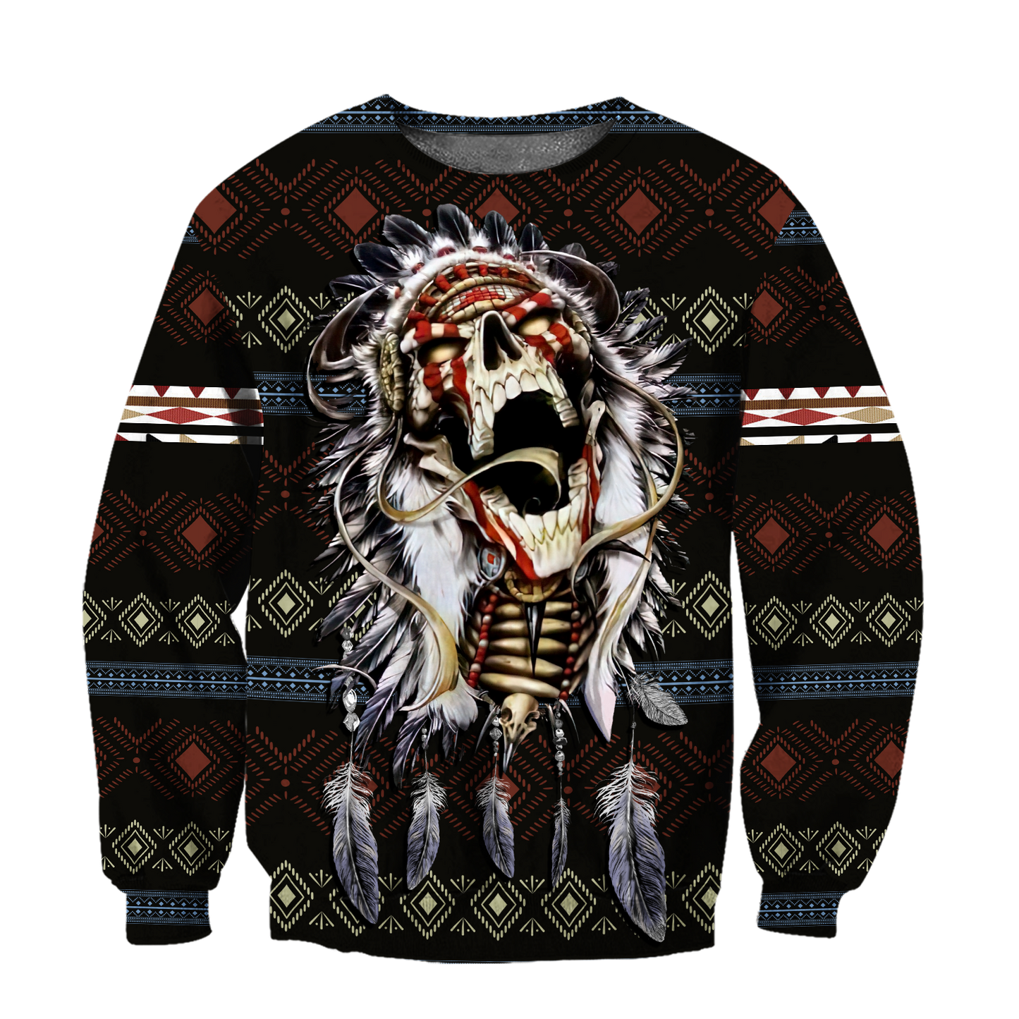 Love skull native 3D all over printed for man and women QB06122002-Apparel-PL8386-Hoodie-S-Vibe Cosy™