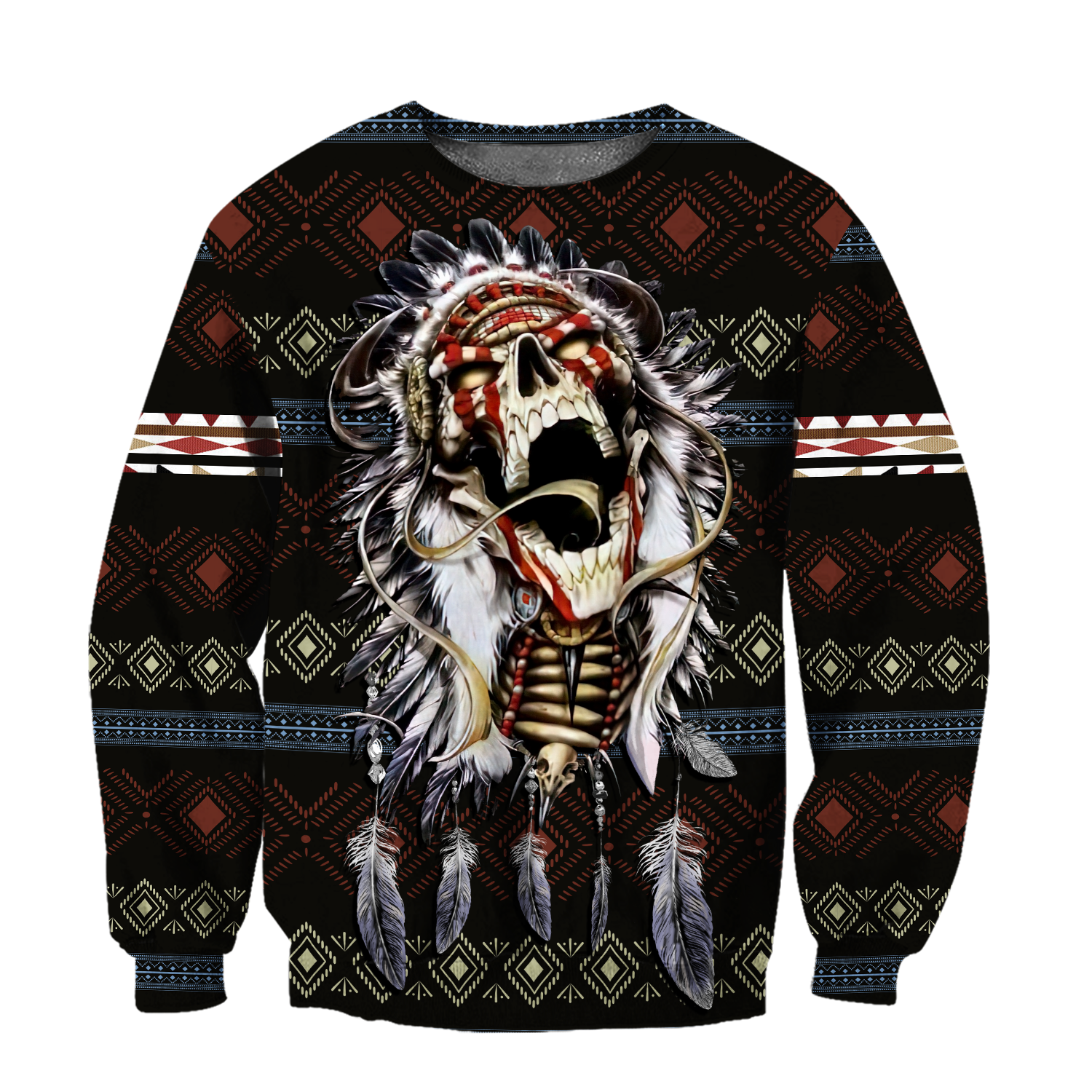 Love skull native 3D all over printed for man and women QB06122002-Apparel-PL8386-Hoodie-S-Vibe Cosy™