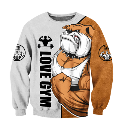 Gym dog 3d all over printed for man and women QB05292003-Apparel-PL8386-Sweatshirt-S-Vibe Cosy™