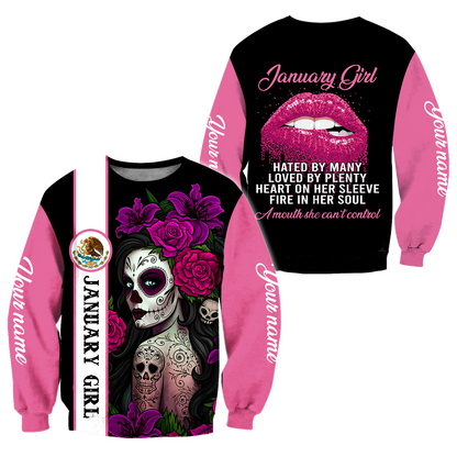 January Girl Customize Name 3D All Over Printed Shirts MH10112001