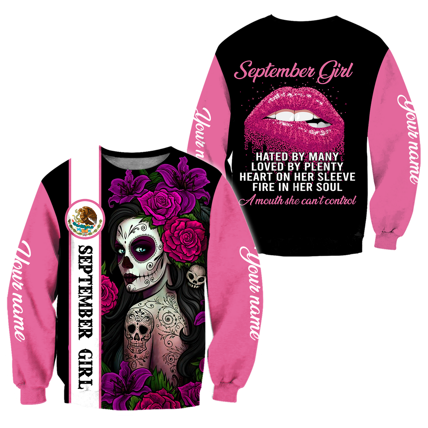 September Girl Customize Name 3D All Over Printed Shirts For Women MH10112009