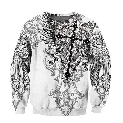 Jesus Cross Tattoo 3D All Over Printed Shirts For Men and Women HHT26102001ST