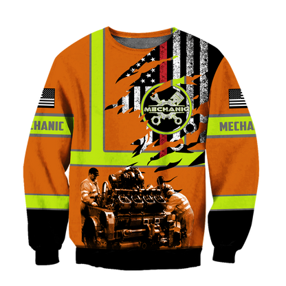 All Over Printed Mechanic Hoodie For Men and Women HHT13102006